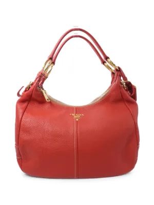 Prada Pre-Owned レザー ショルダーバッグ | レッド | FARFETCH JP