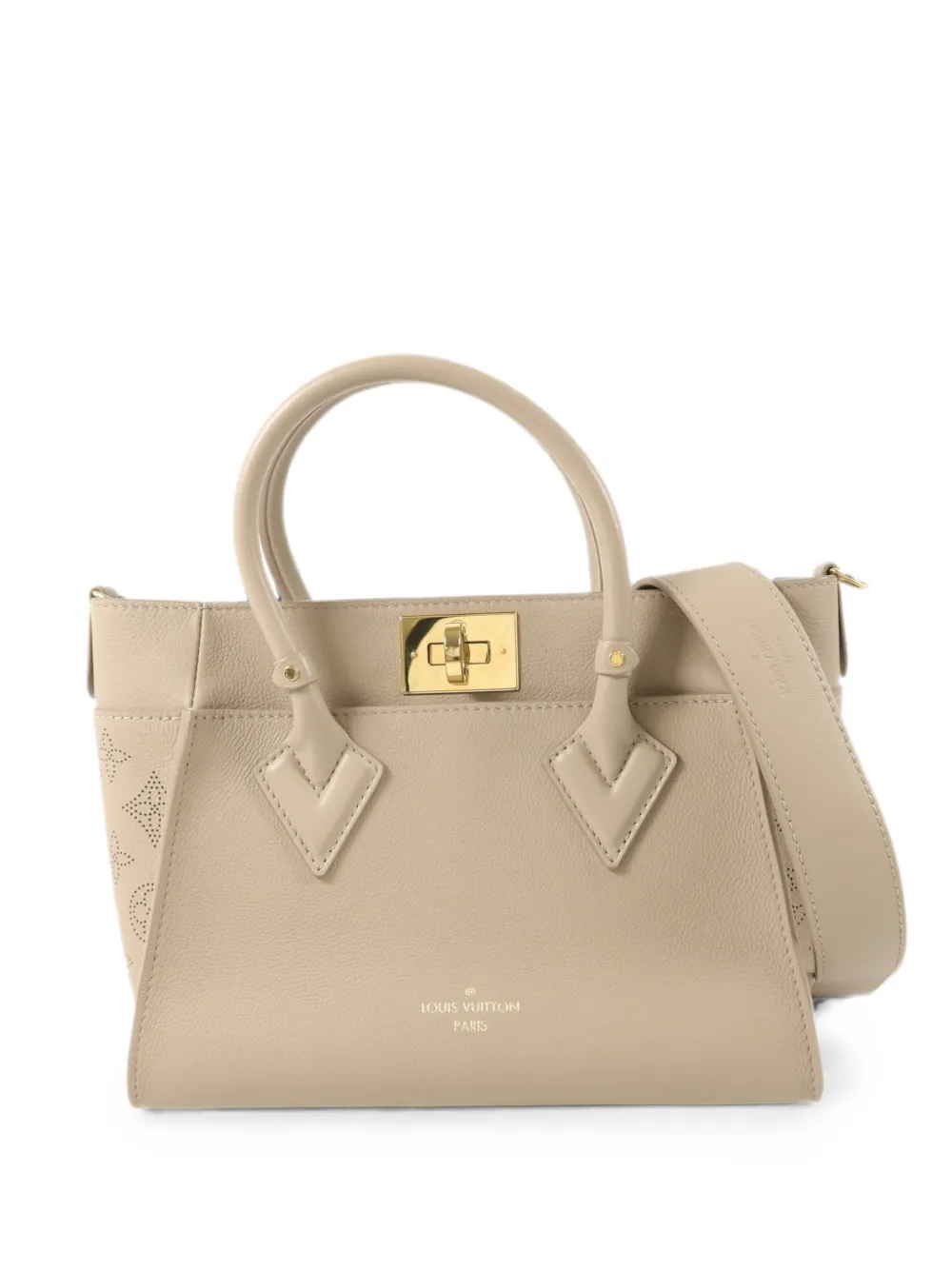 Louis Vuitton Pre-Owned Borsa tote On My Side PM in pelle Mahina - Toni neutri