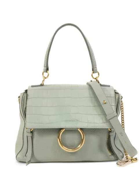 Chloé Vintage crocodile-effect ring-detail shoulder bag