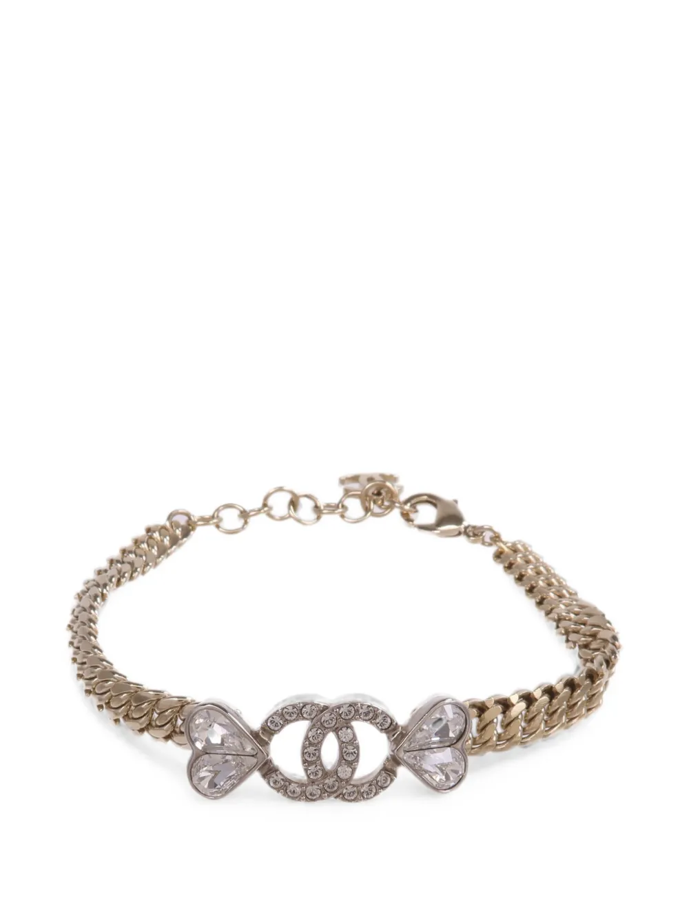 CHANEL Pre-Owned CC crystal bracelet - Oro