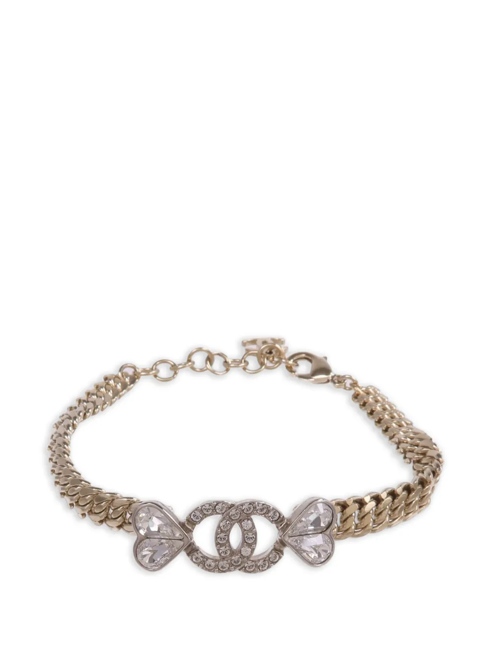 CHANEL Pre-Owned CC crystal bracelet - Gold