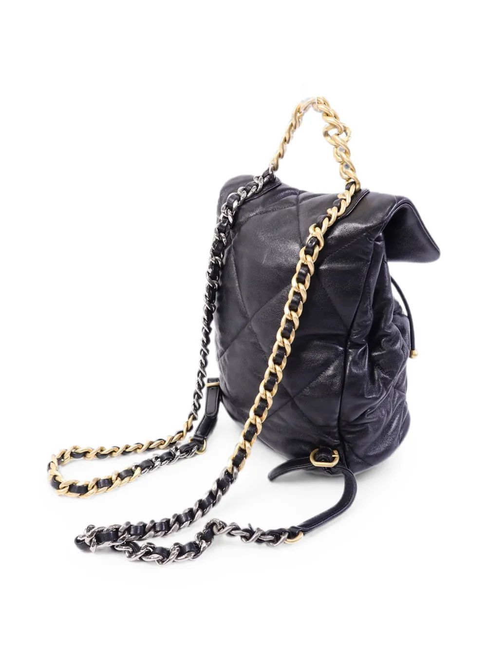 CHANEL Pre-Owned Chanel 19 CC rugzak met draaislot Zwart