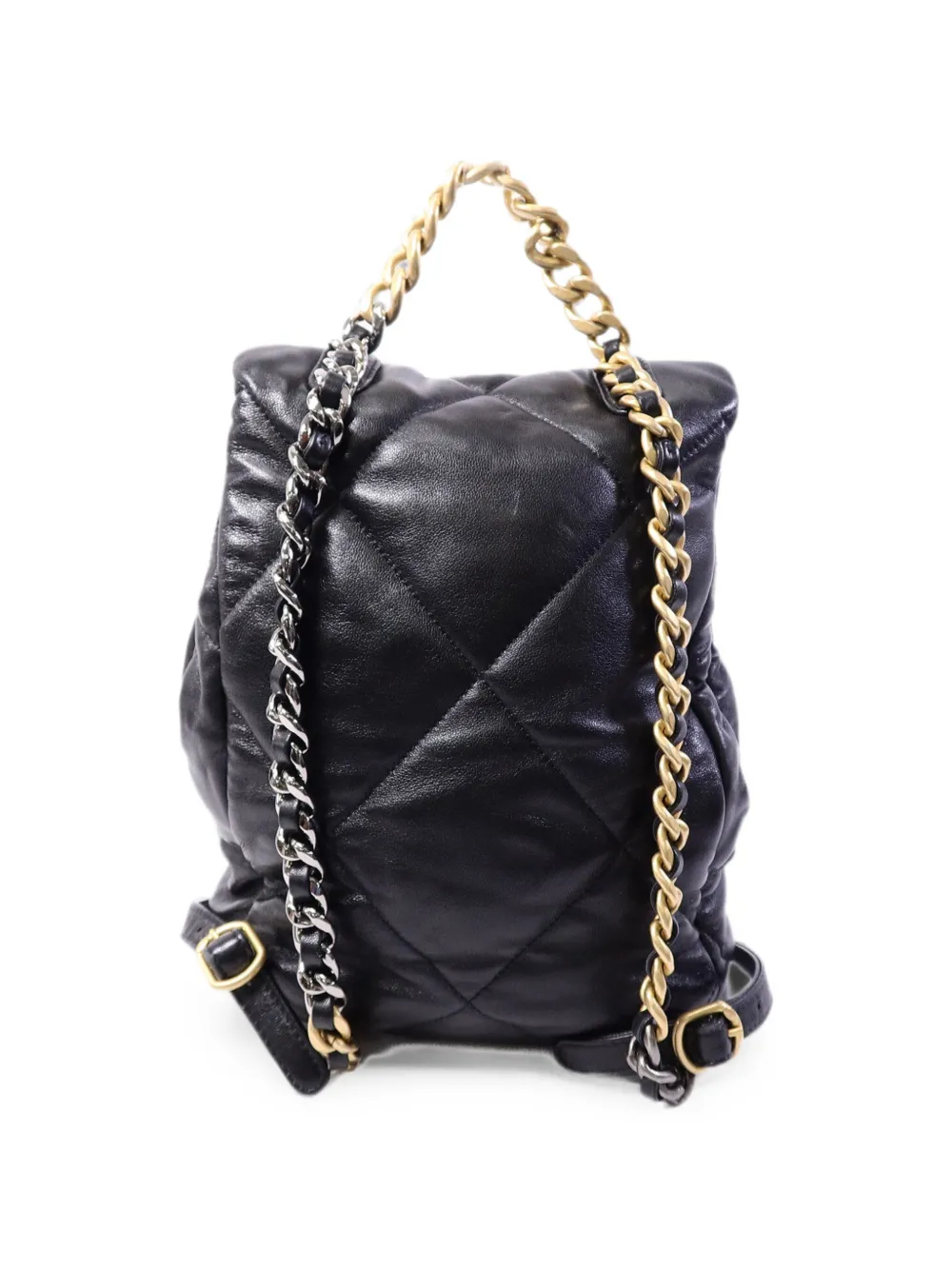 CHANEL Pre-Owned Chanel 19 CC rugzak met draaislot Zwart