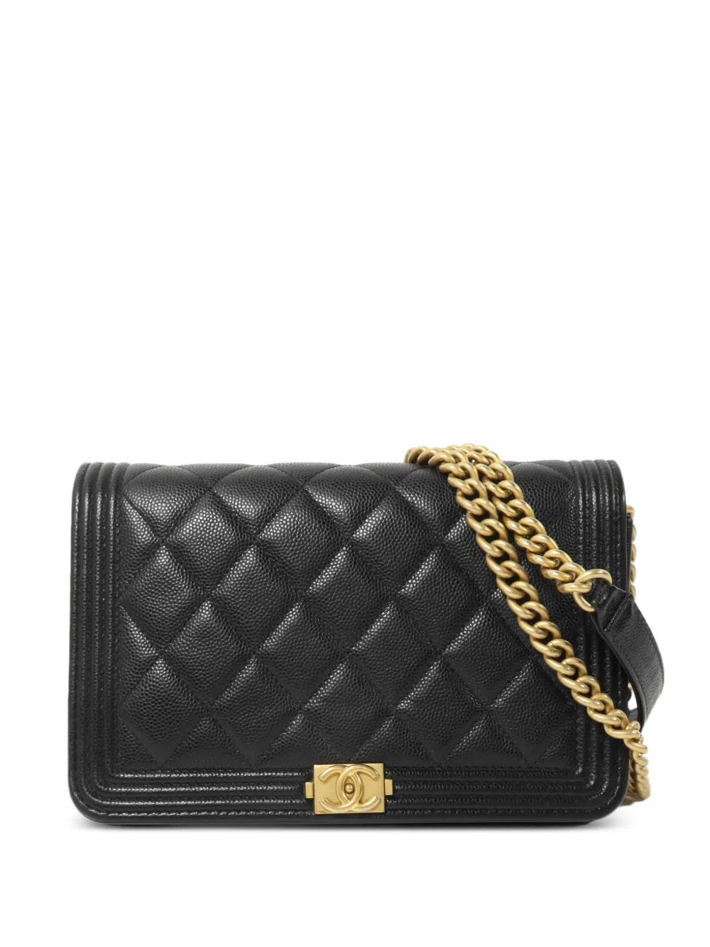 CHANEL Pre-Owned Boy Wallet On Chain shoulder bag - Black
