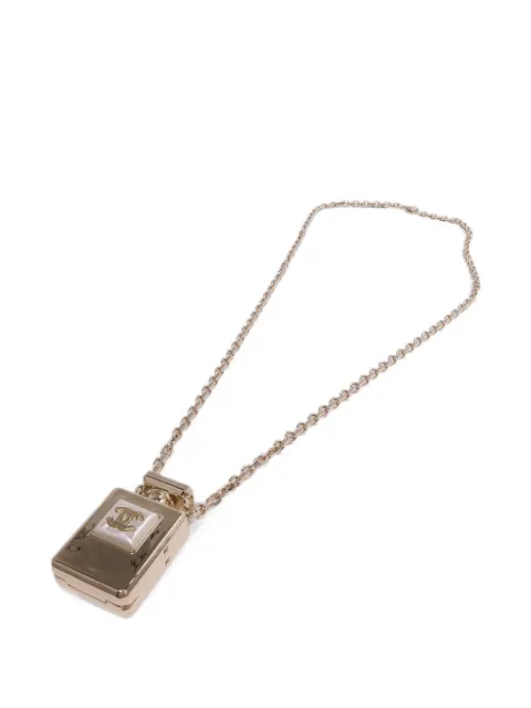 CHANEL Pre-Owned collar con botella de perfume y logo CC