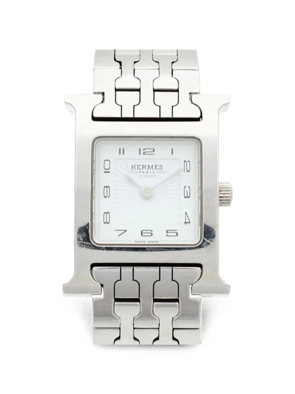 Hermès Pre-owned Heure H 30mm Watch in White, view 2