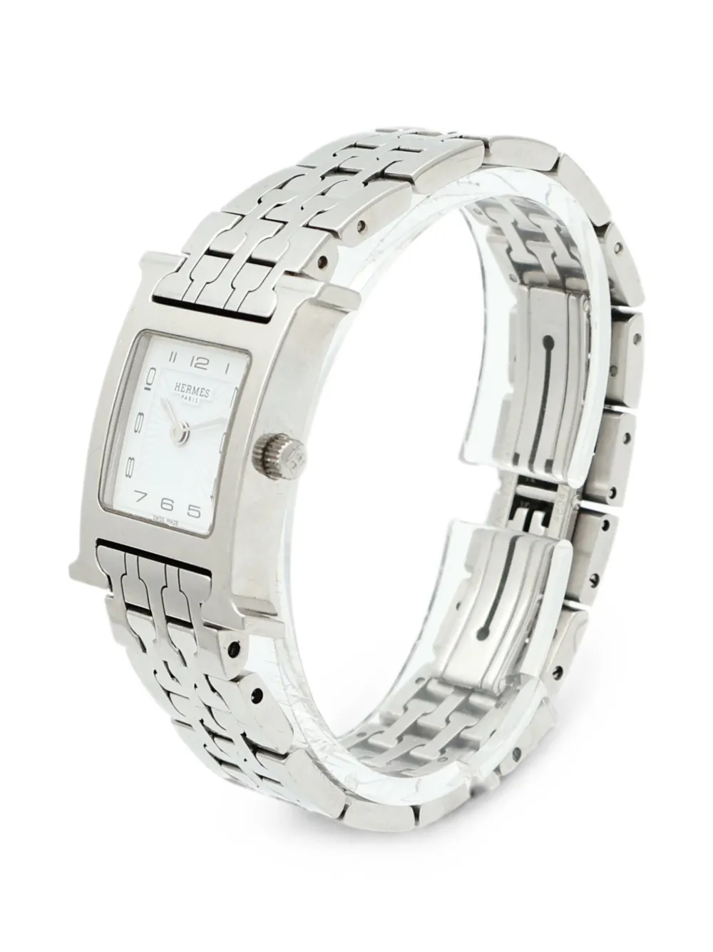Hermès Pre-owned Heure H 30mm Watch in White, view 3