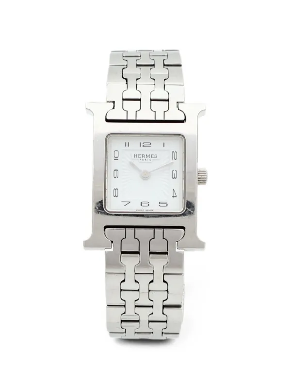 Hermès Pre-owned Heure H 30mm Watch in White