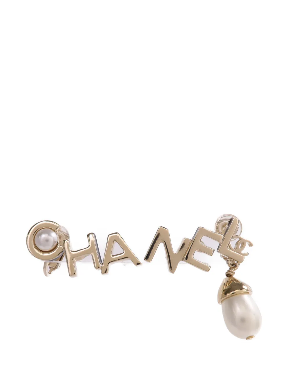 CHANEL Pre-Owned Orecchini pendenti CC con perle sintetiche - Oro
