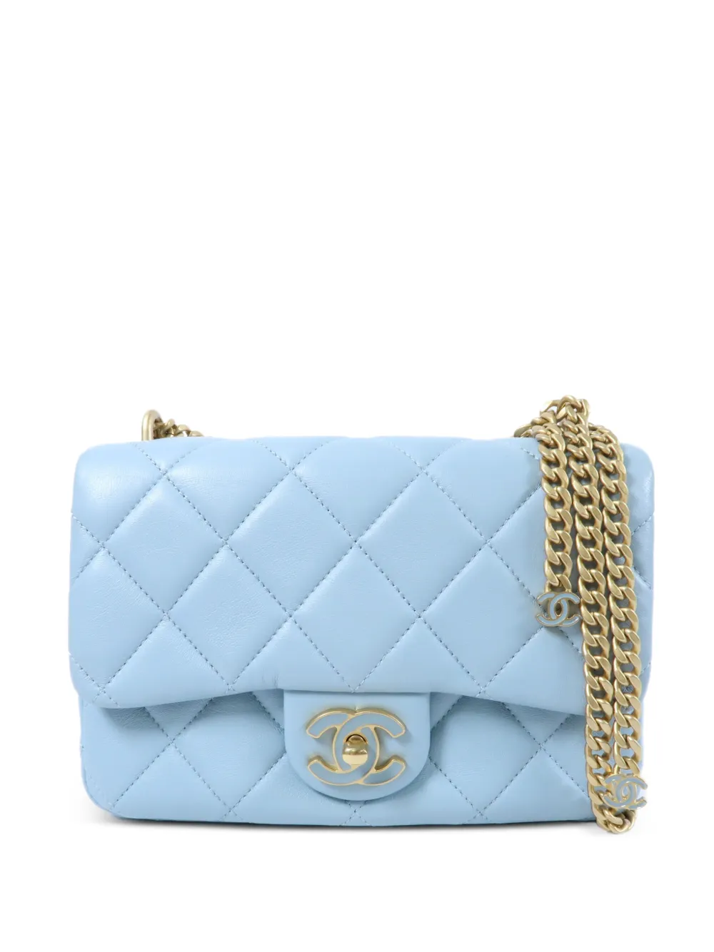 CHANEL Pre-Owned quilted CC turn-lock shoulder bag - Blue