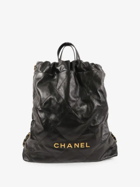 CHANEL Pre-Owned 샤넬 22 다이아몬드 퀼팅 백팩