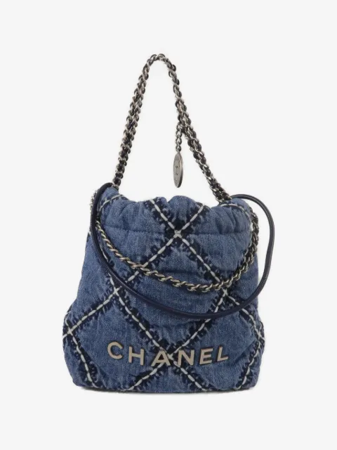 CHANEL Pre-Owned mini sac porté épaule 22 à détail de chaîne