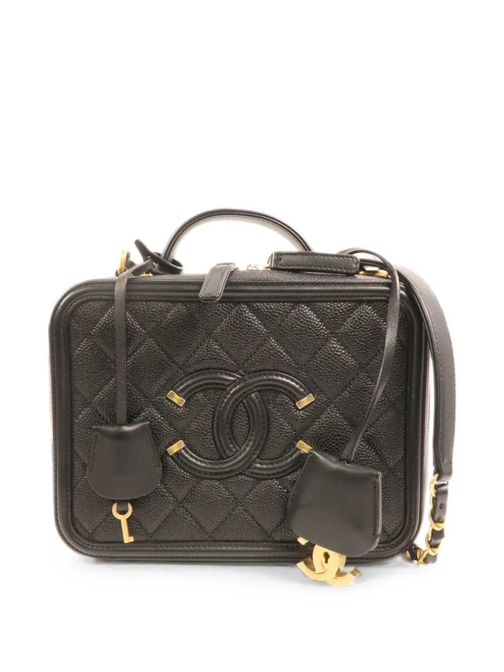 CHANEL Pre-Owned CC Filigree shoulder bag - Black
