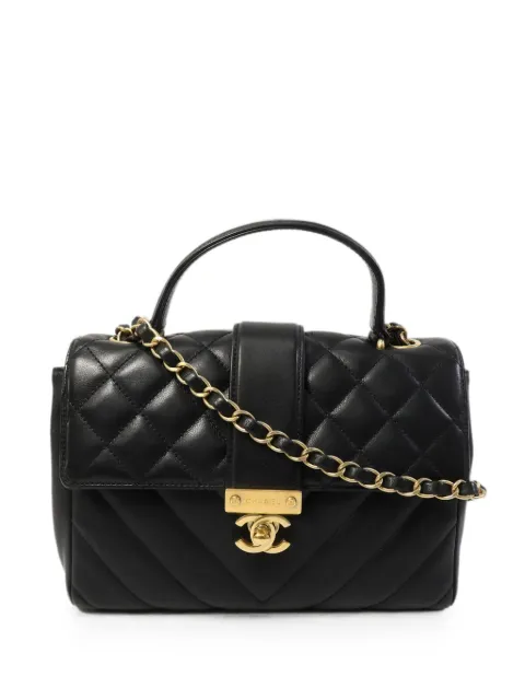 CHANEL Pre-Owned bolso shopper Flap con cierre giratorio CC