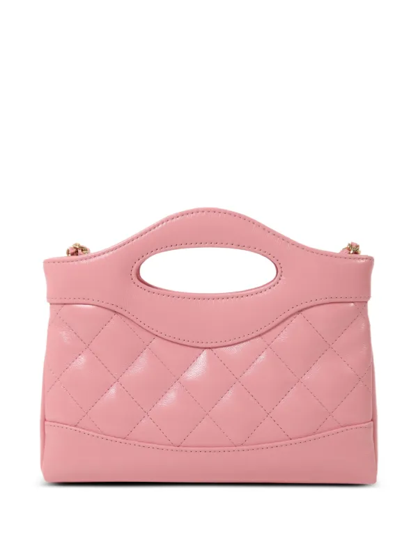 CHANEL Pre-Owned Nano 31 Quilted CC Tote Bag | Pink | FARFETCH