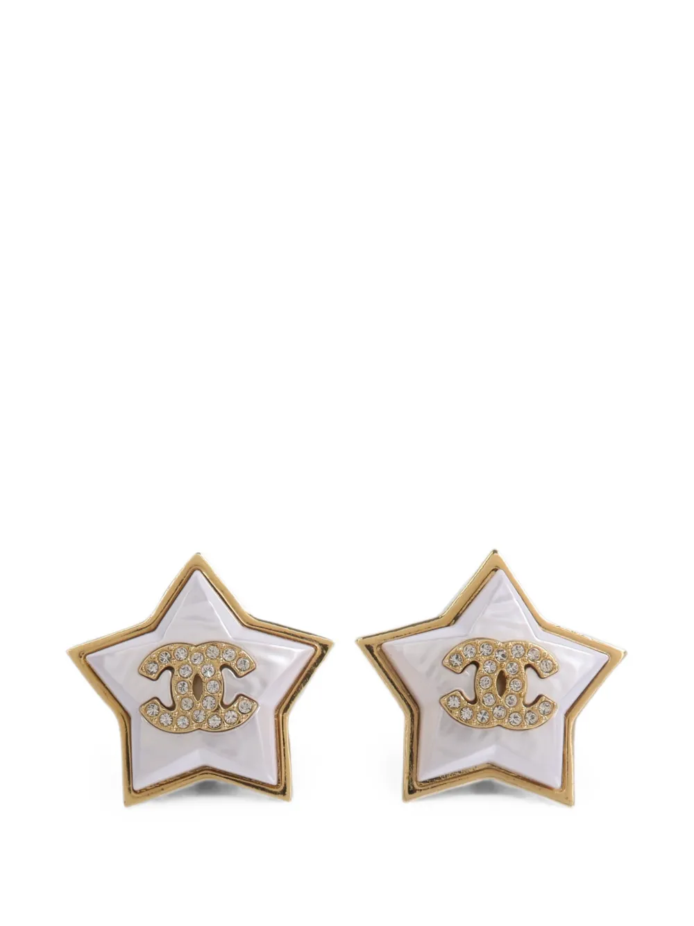 CHANEL Pre-Owned CC star earrings - Oro