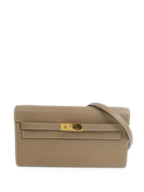 Hermès Pre-owned Kelly to Go Calfskin Shoulder Bag in Brown