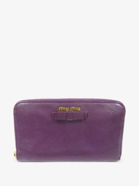 Miu Miu Pre-Owned cartera con detalle de moño