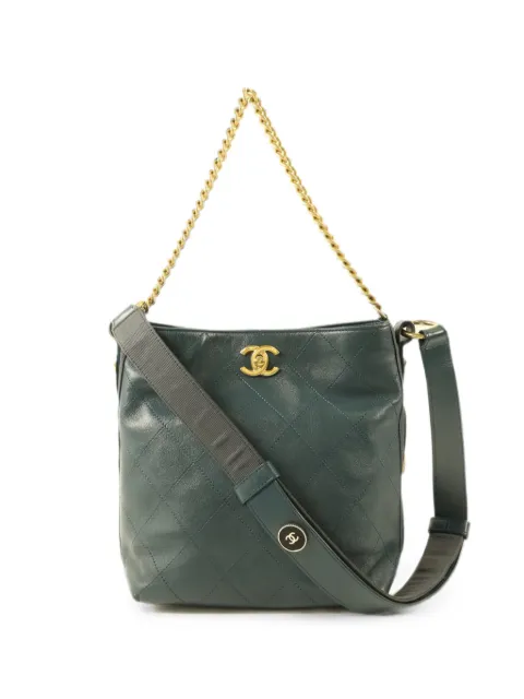 CHANEL Pre-Owned CC turn-lock quilted calfskin shoulder bag