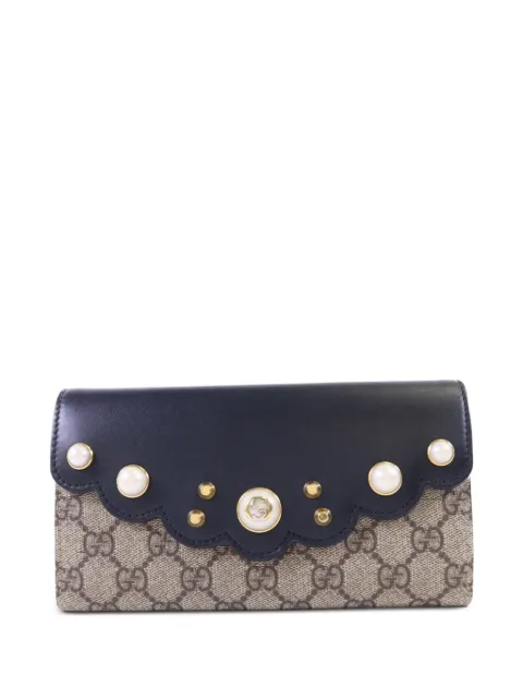 Gucci Pre-Owned GG Supreme scalloped wallet
