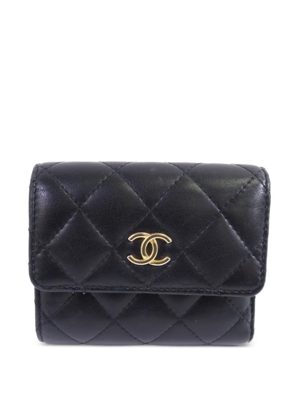 CHANEL Pre-Owned CC quilted wallet - Black