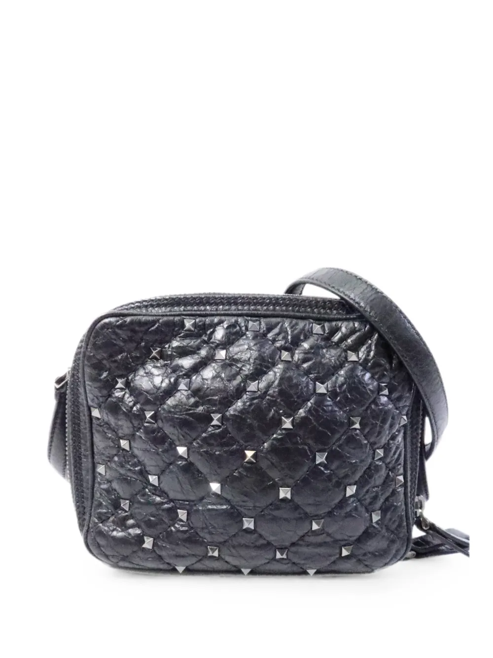 Valentino Garavani Pre-Owned Rockstud quilted shoulder bag - Black