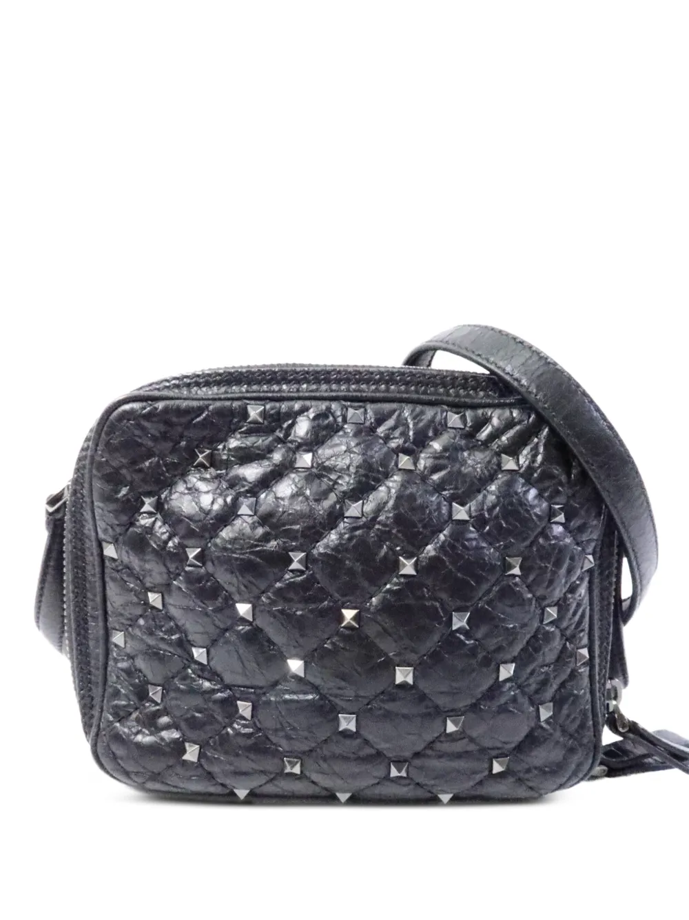 Valentino Garavani Pre-Owned Rockstud quilted shoulder bag - Black