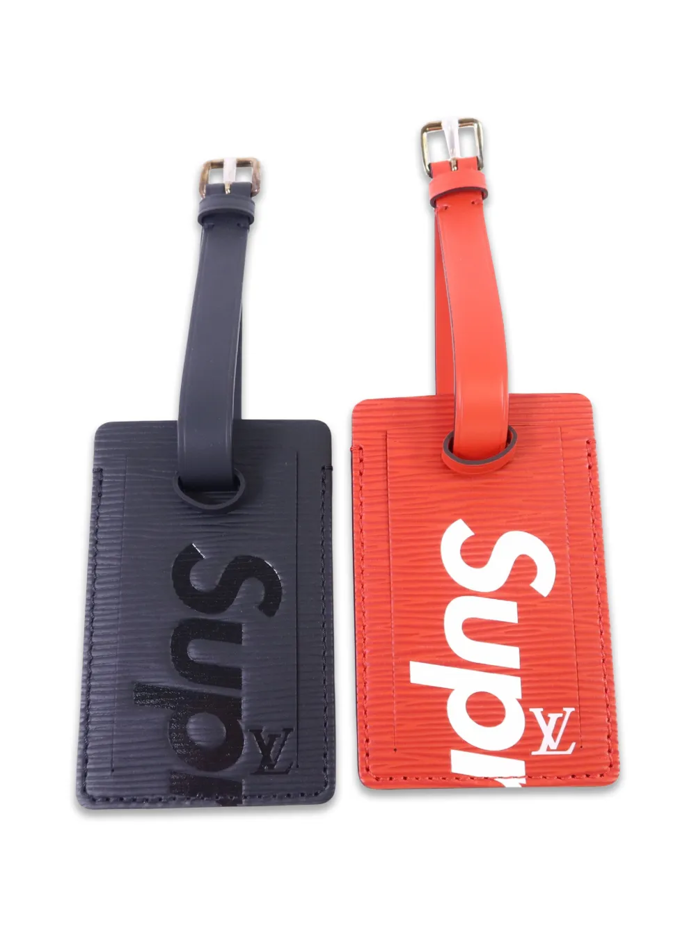 Louis Vuitton Pre-Owned x Supreme Epi leather luggage tags - Black