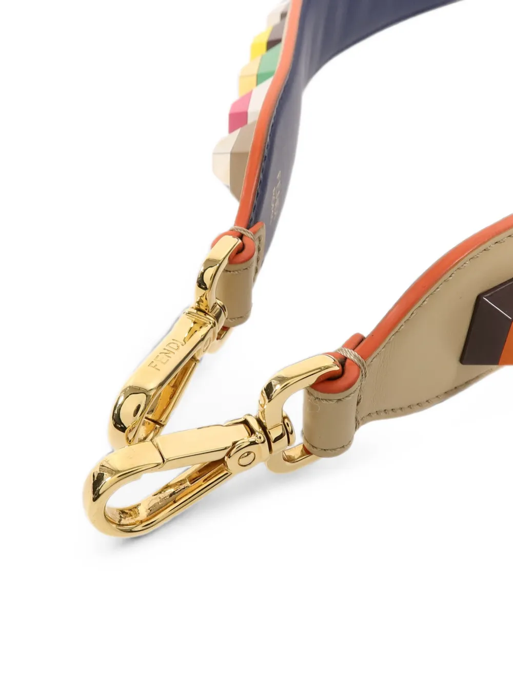 Fendi Pre-owned Strap You Studded Shoulder Strap in Neutrals, view 5