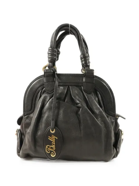 Bally Vintage ruched leather handbag