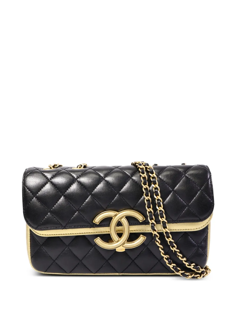 CHANEL Pre-Owned interlocking-CC shoulder bag - Black