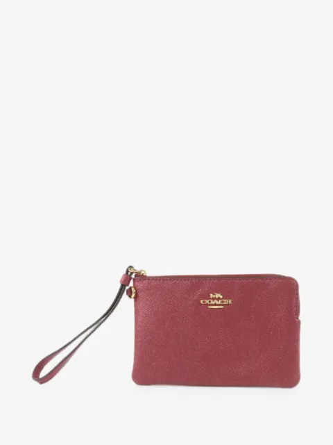 Coach Vintage logo-plaque wristlet pouch