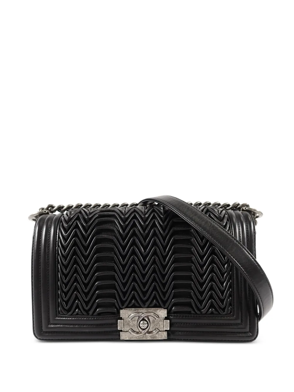 CHANEL Pre-Owned 25 Boy chevron-quilted shoulder bag - Black