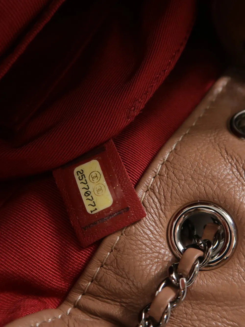 CHANEL Pre-Owned Gabrielle gewatteerde bucket-tas Beige