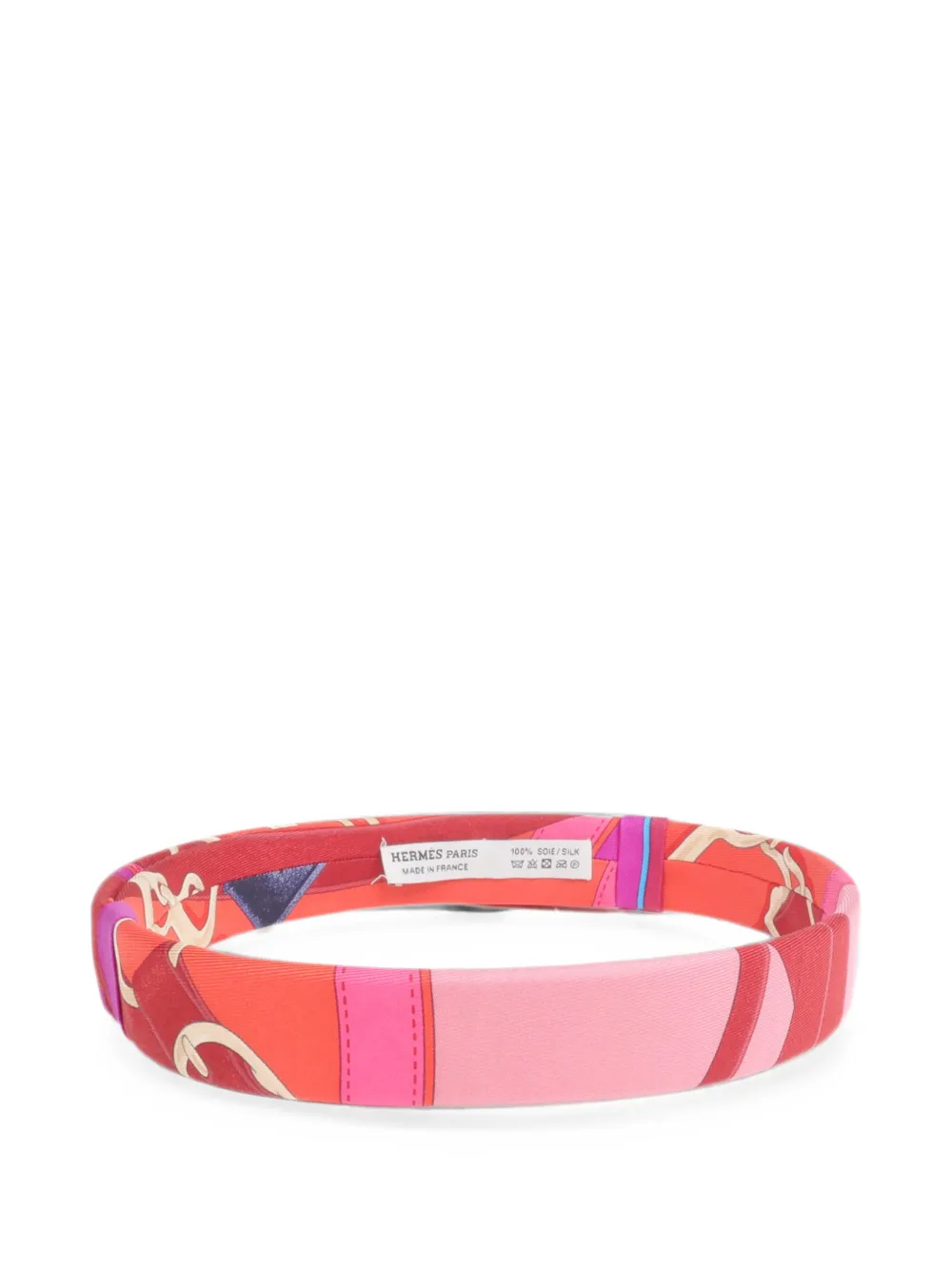 Hermès Pre-Owned graphic-print hairband - Rosso