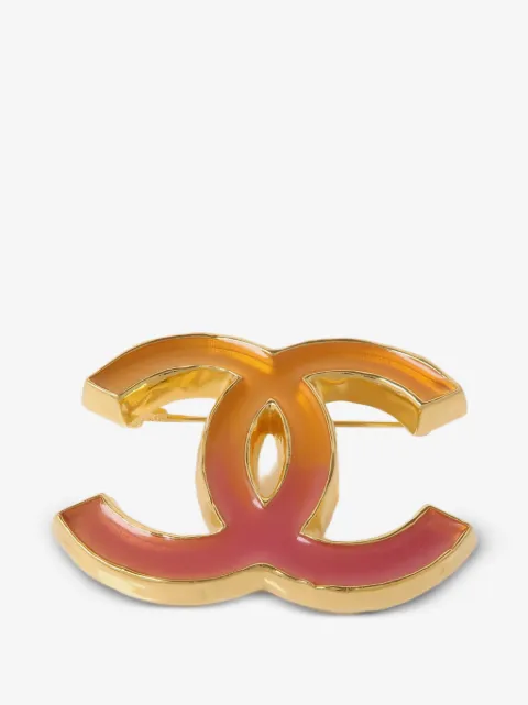 CHANEL Pre-Owned CC-logo brooch
