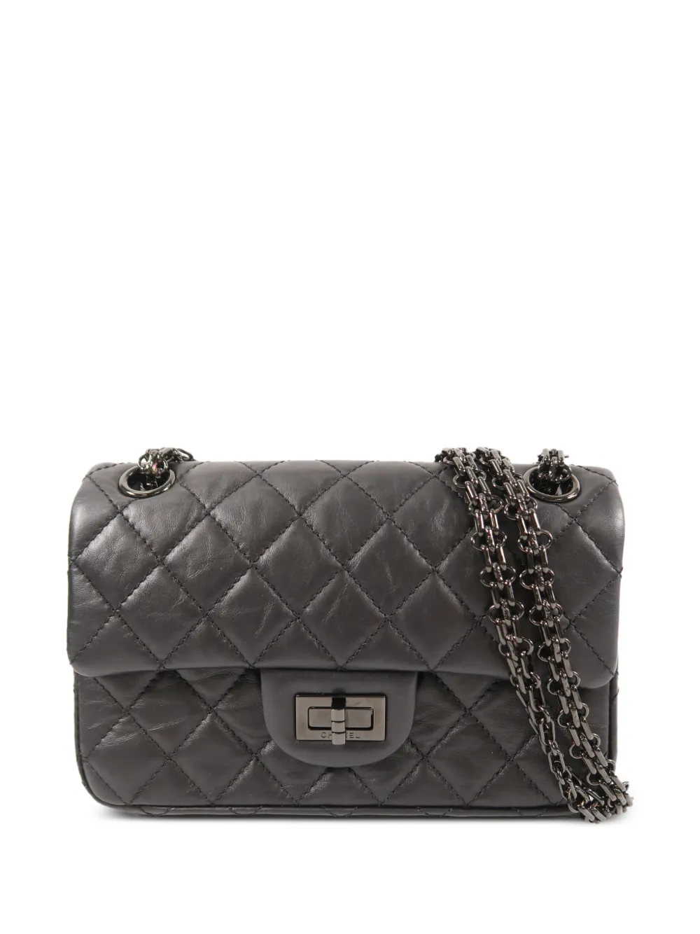 CHANEL Pre-Owned mini 2.55 quilted shoulder bag - Grey