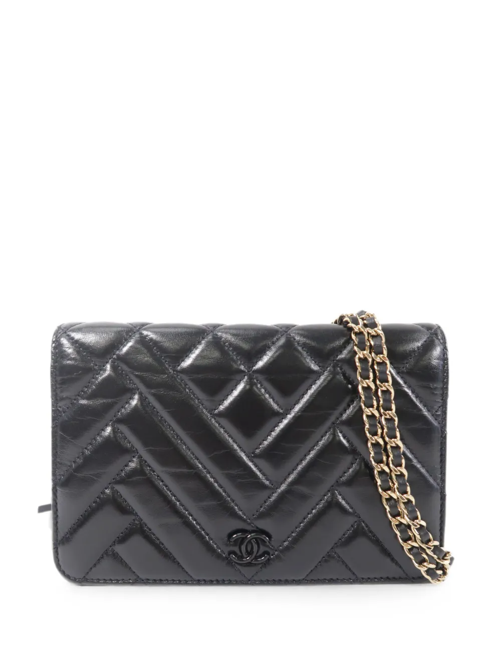 CHANEL Pre-Owned quilted CC chain wallet - Nero
