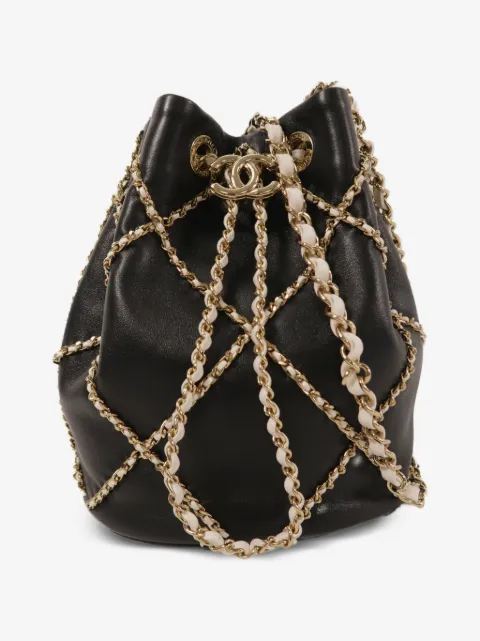 CHANEL Pre-Owned drawstring chain-link bucket bag