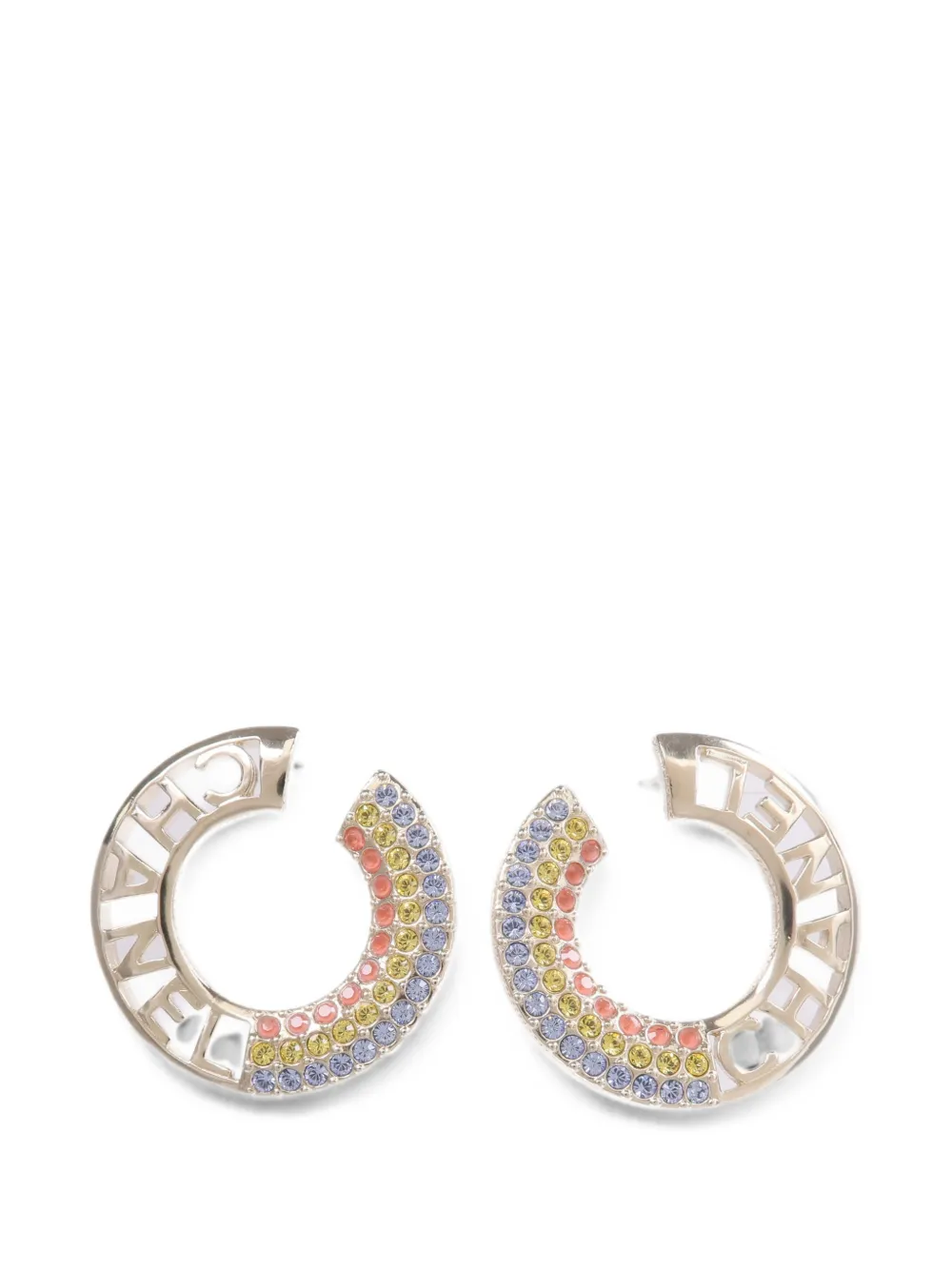 CHANEL Pre-Owned CC crystal-embellished earrings - Gold