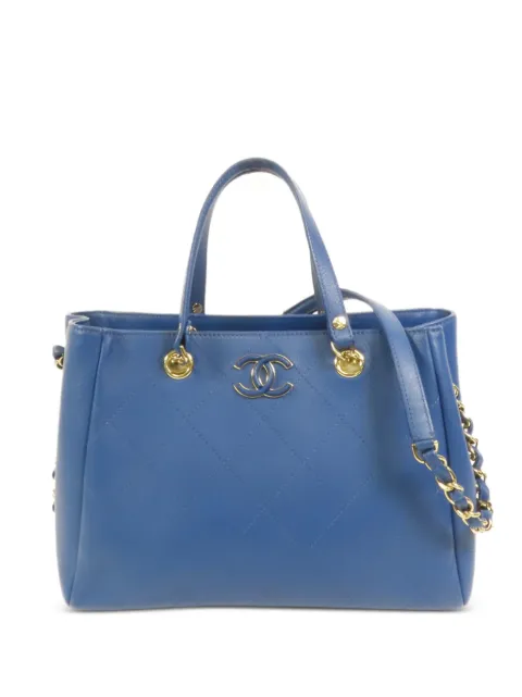 CHANEL Pre-Owned CC diamond-quilted tote bag