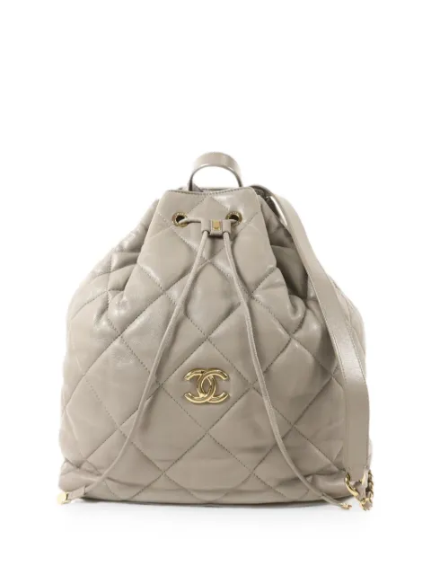 CHANEL Pre-Owned CC diamond-quilted backpack
