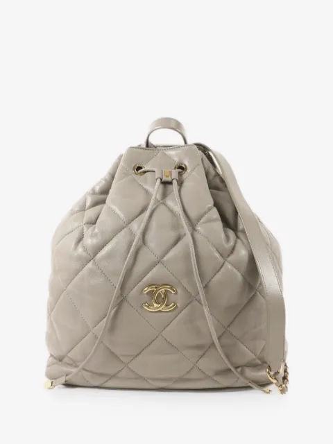 CHANEL Pre-Owned CC diamond-quilted backpack