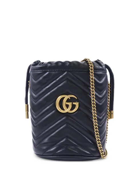 Gucci Pre-Owned Marmont leather bucket bag
