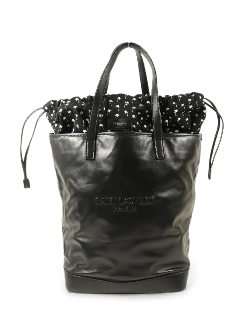 Saint Laurent Pre-Owned Borsa tote Teddy con coulisse - Nero