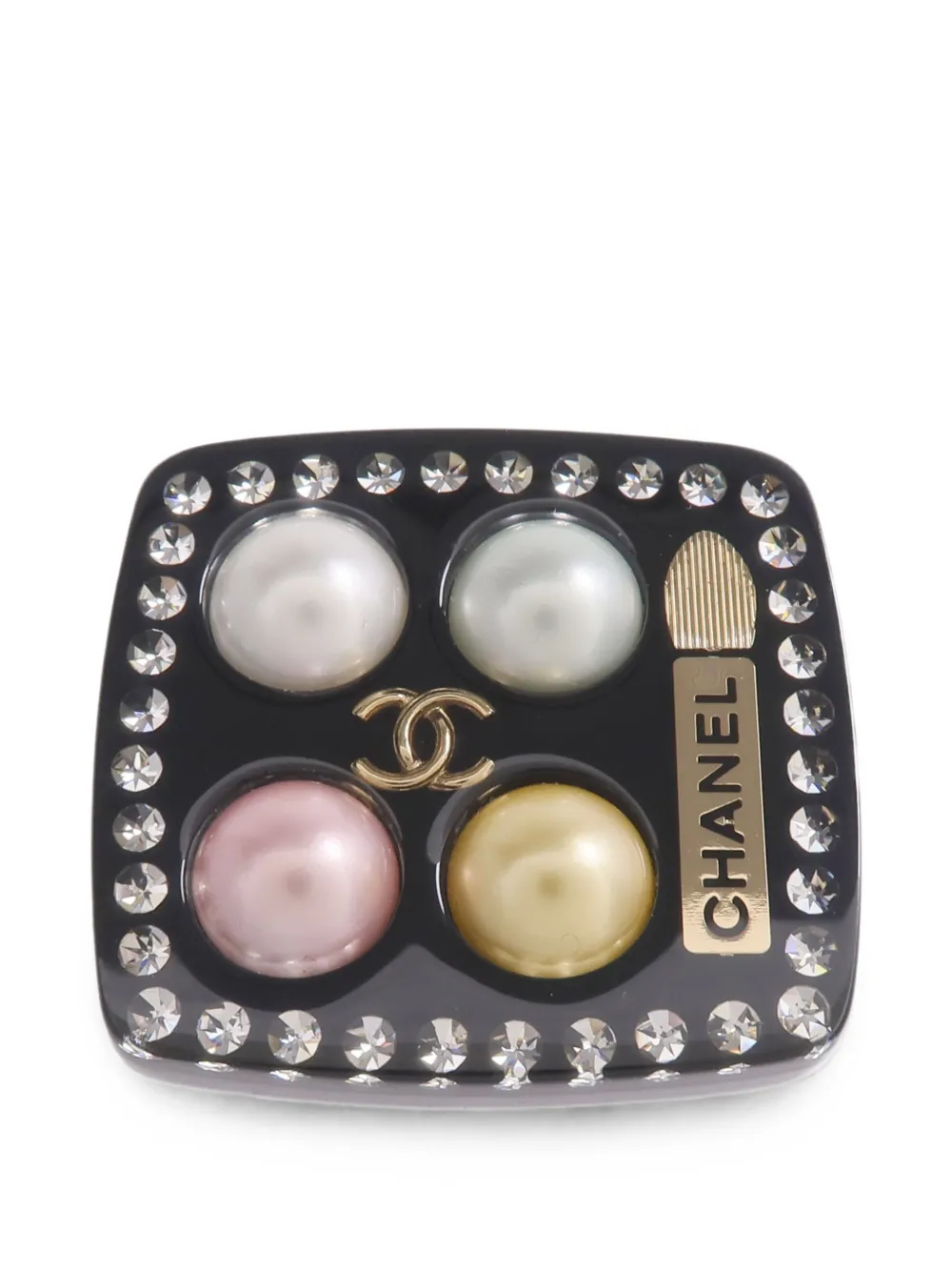 CHANEL Pre-Owned CC turn-lock brooch - Nero