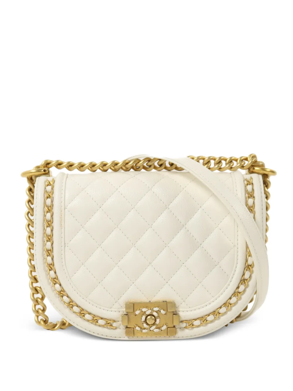 CHANEL Pre-Owned Boy CC chain shoulder bag - White