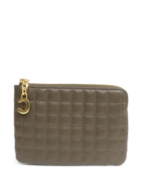 Celine Pre-Owned logo-charm quilted coin purse