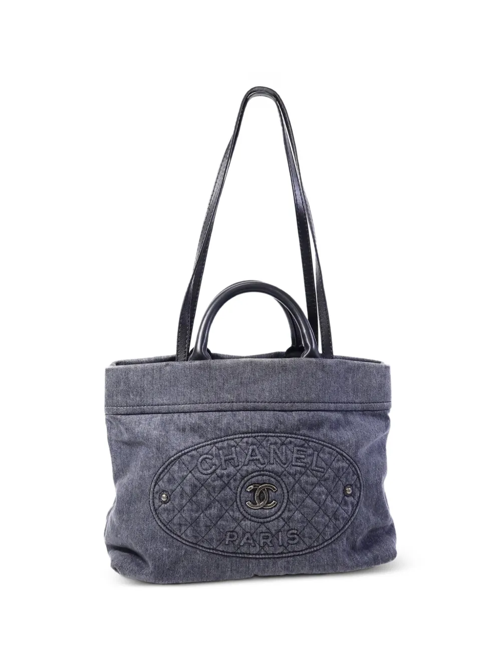 CHANEL Pre-Owned CC denim shoulder bag - Blue