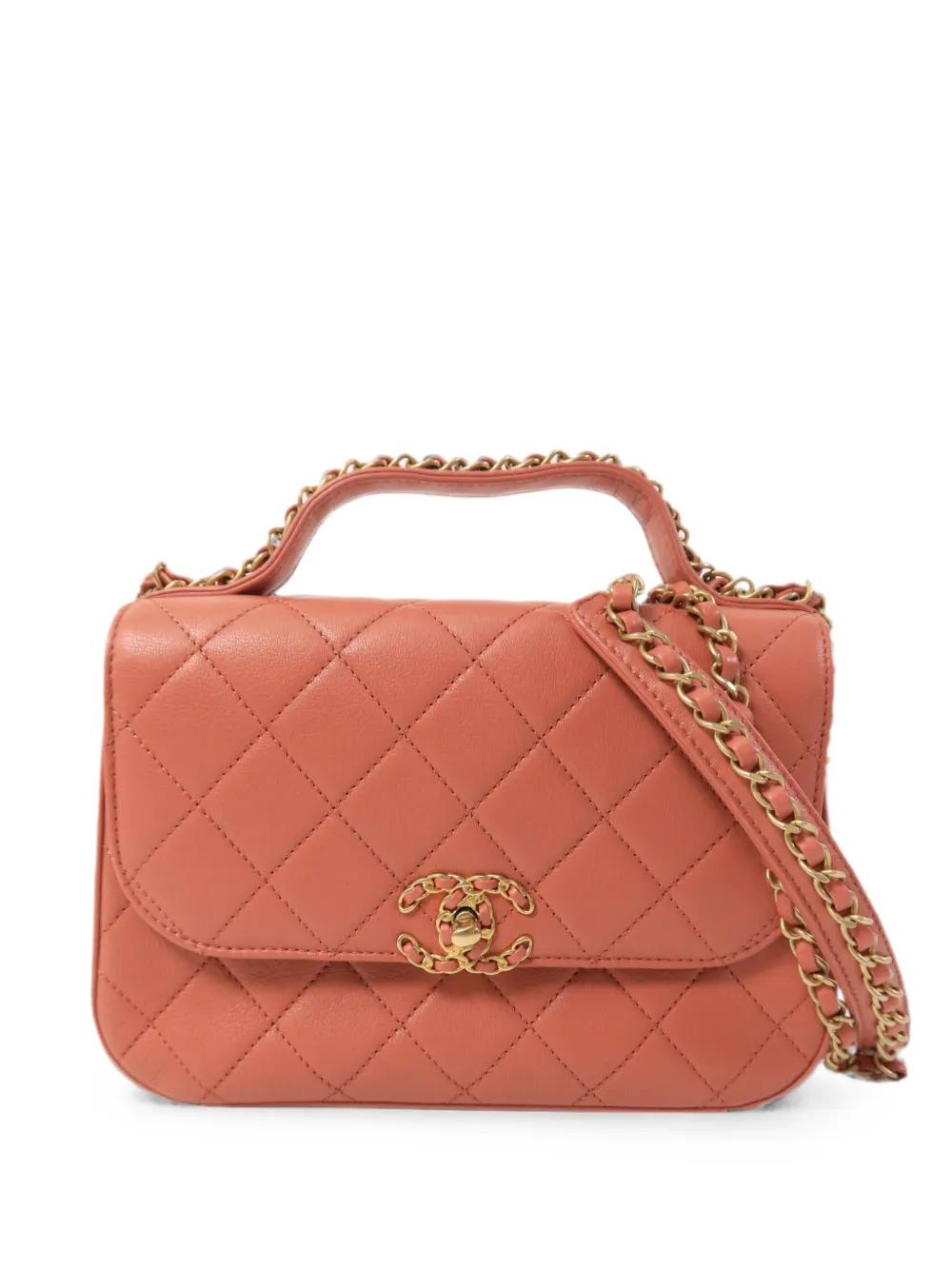 CHANEL Pre-Owned interlocking-CC shoulder bag - Pink